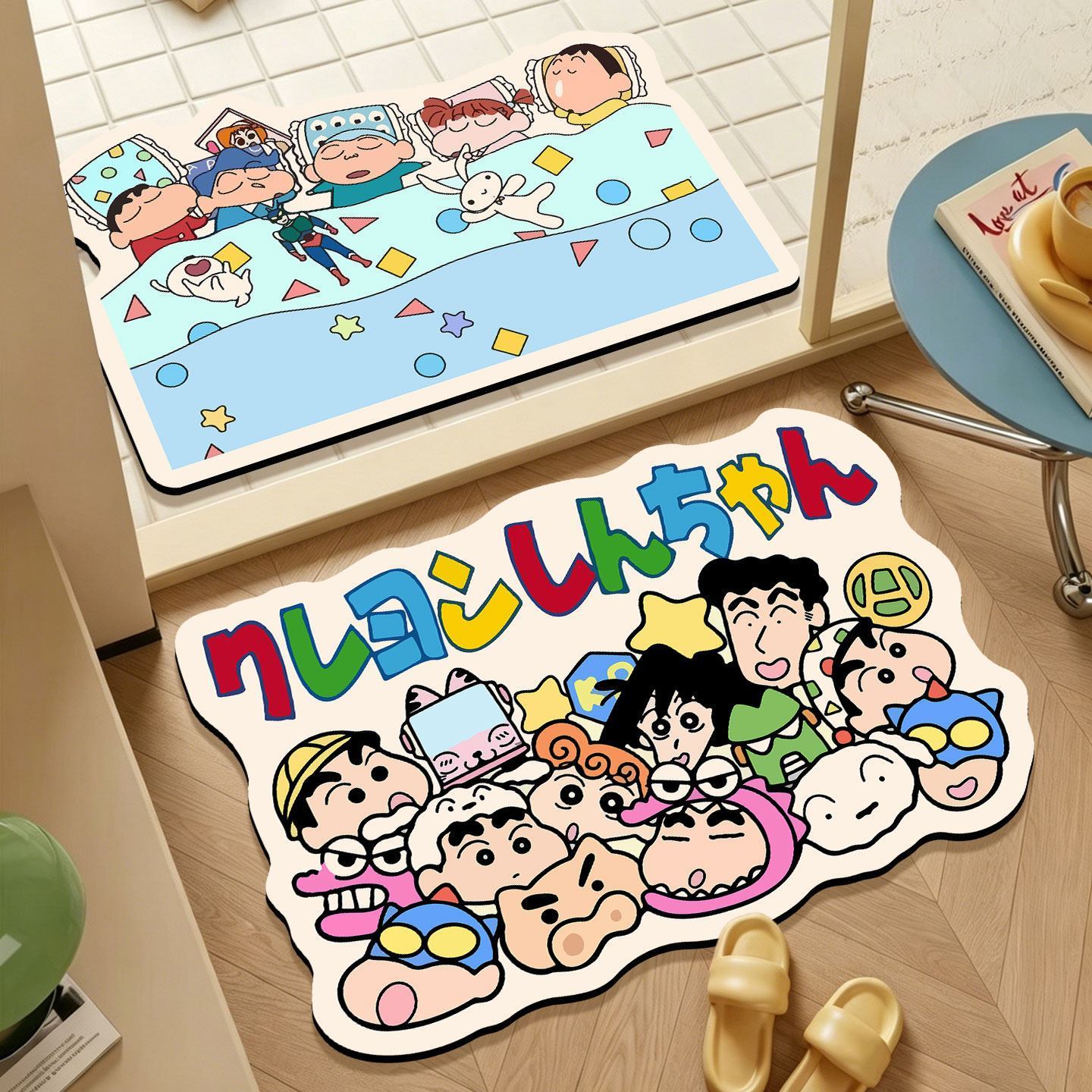 Quick Dry Diatomite Bath Mat - Crayon Shin-chan Nieregularna Mata Łazienkowa, Kreskówkowy