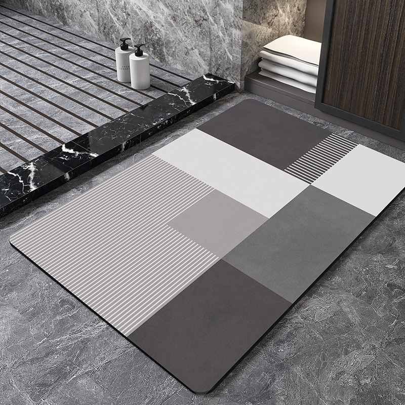 Nordic Geometric Diatomite Bat – Quick Dry Diatomite Bath Mat recenzja i cena