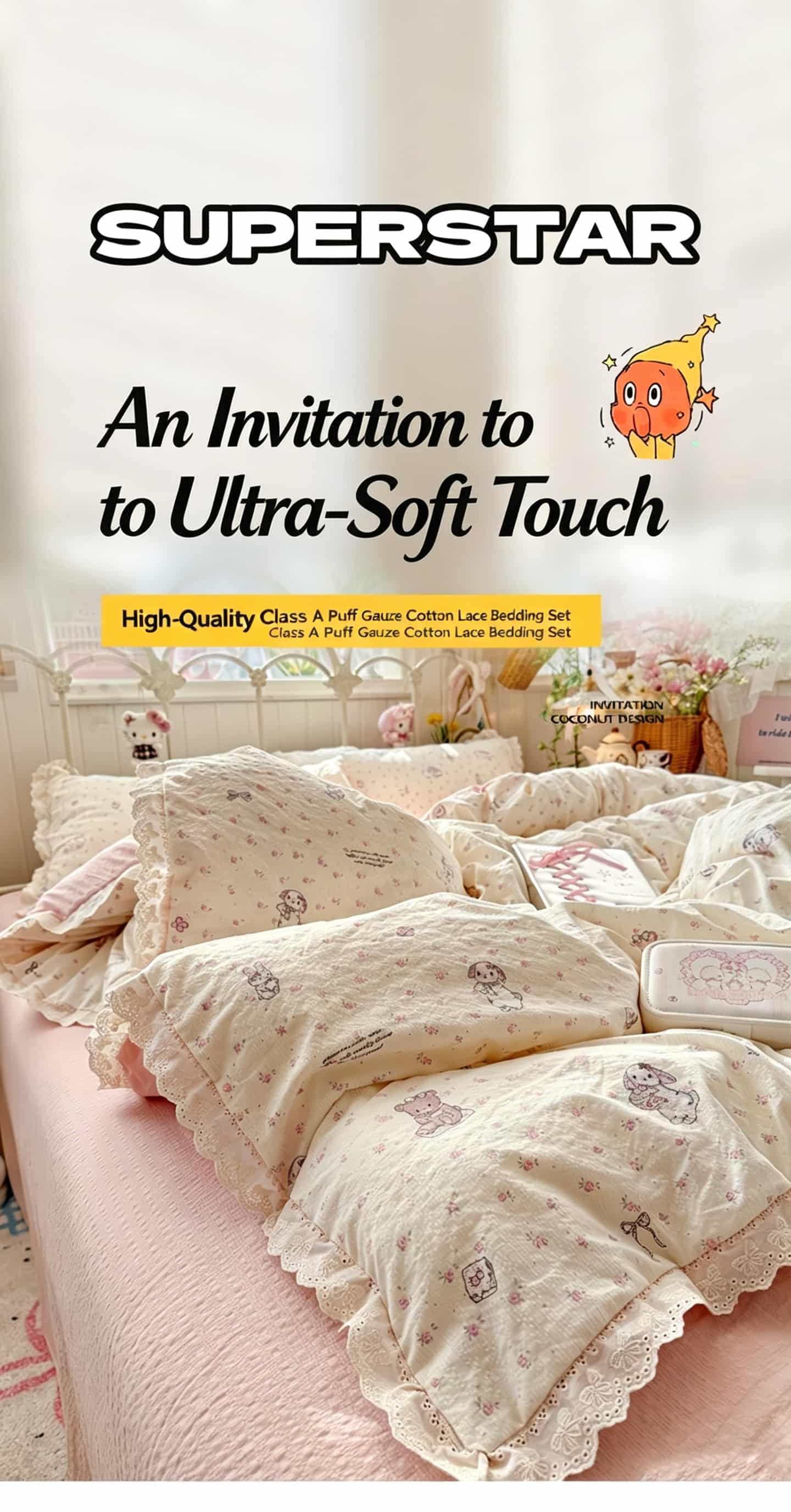 Estetyczny zestaw pościeli w s – Aesthetic Floral Duvet Cover recenzja i cena