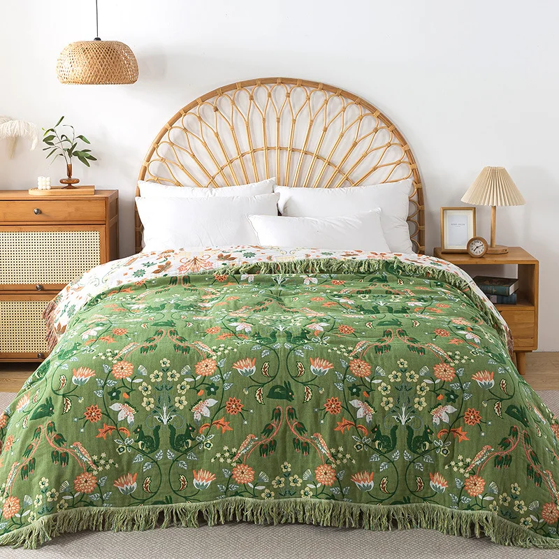 Koc z czystej bawełny, muślino – Muslin Cotton Bedspread recenzja i cena