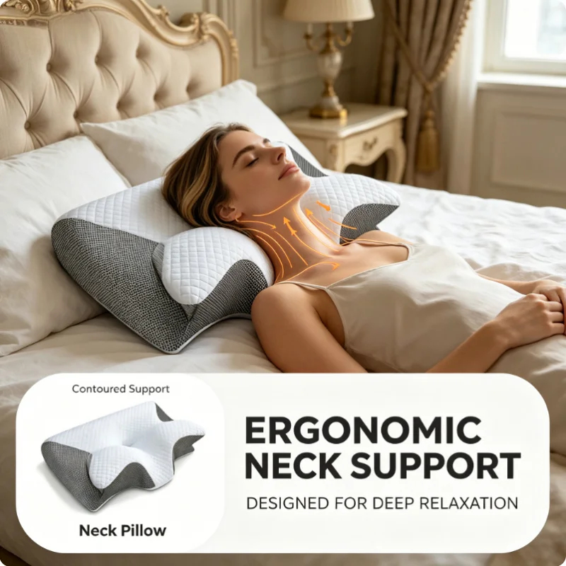 Poduszka ortopedyczna z pianki – Memory Foam Orthopedic Pillow Neck Pain recenzja i cena