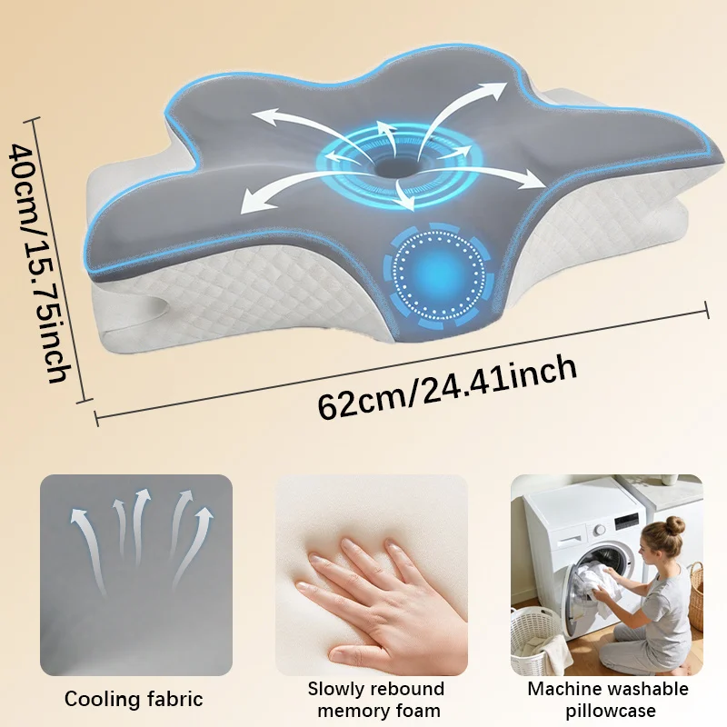 Poduszka z pianki memory, podu – Memory Foam Orthopedic Pillow Neck Pain recenzja i cena