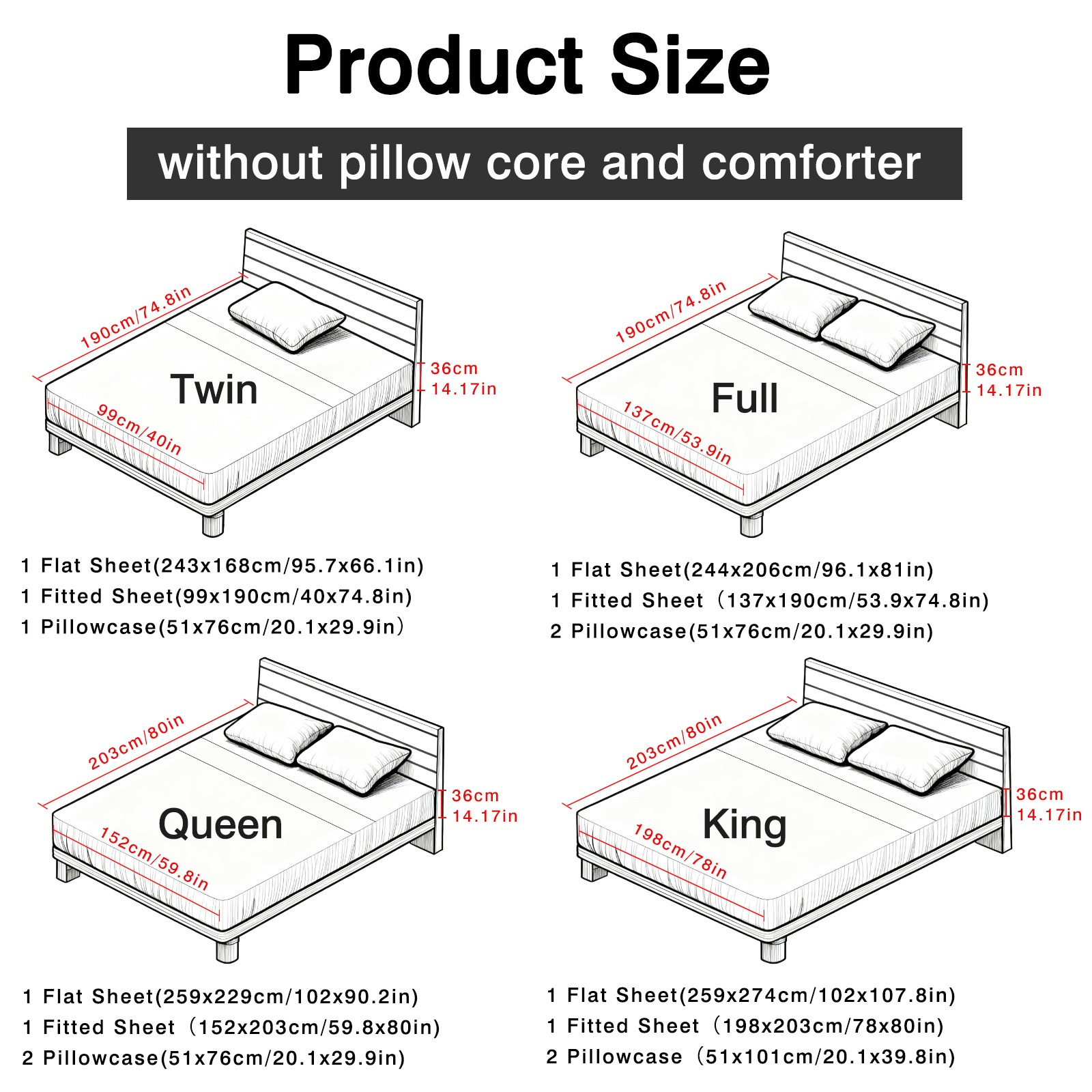 Zestaw pościeli z chłodzącego  – Fitted Bed Sheets Deep Pocket recenzja i cena