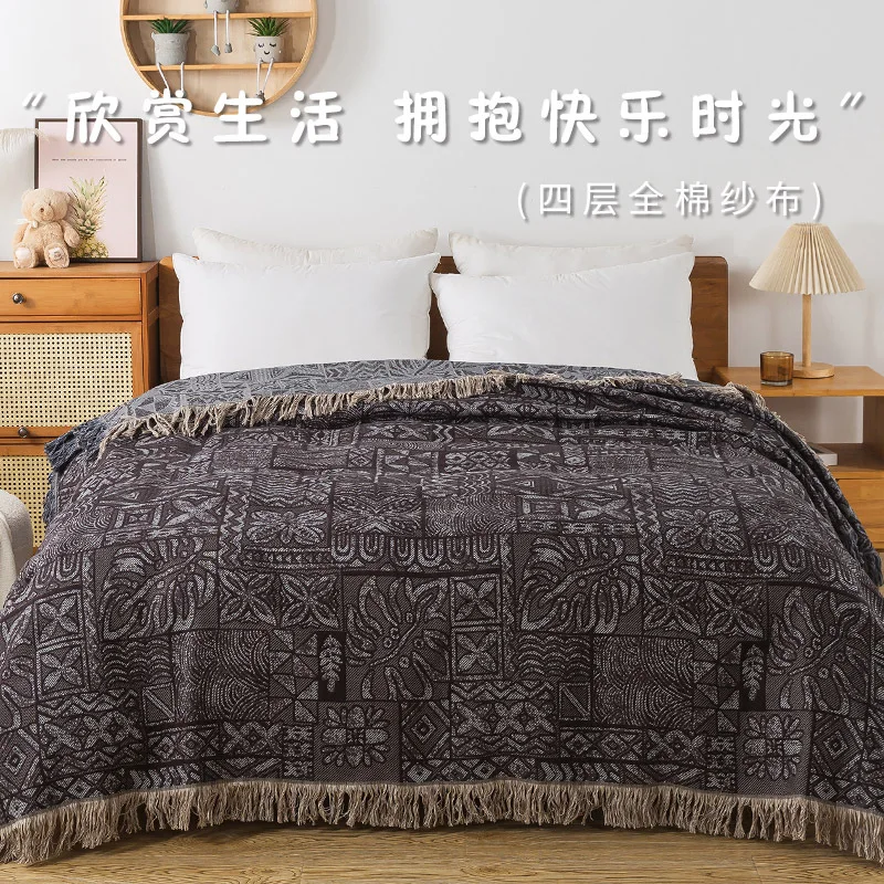 Bawełniane narzuty na łóżko, 4 – Muslin Cotton Bedspread recenzja i cena